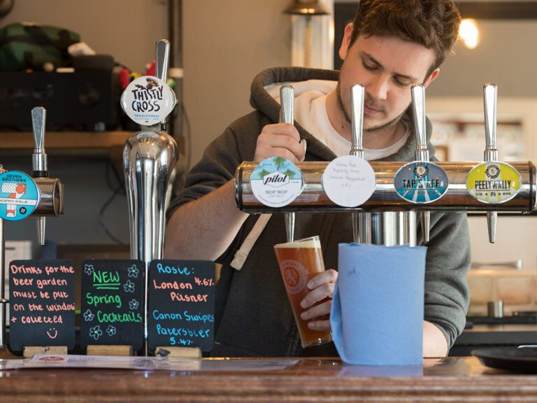 Drinks Being Served Station Yard Micropub Dunbar Visit East Lothian TD 768x576